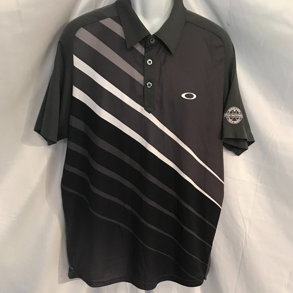 Oakley Regular-Fit Olive Green/White/Black Resort & Spa PGA Polo Shirt #102